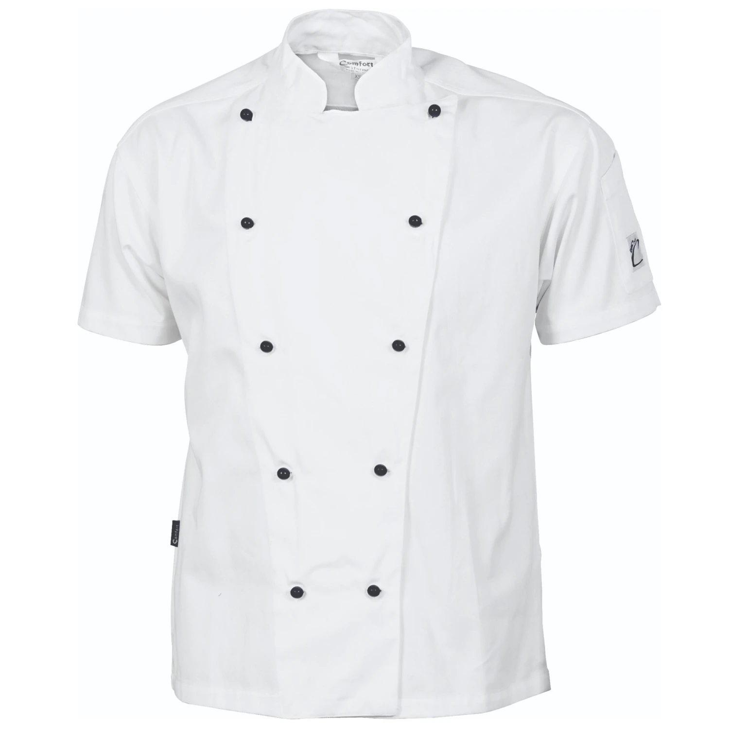Traditional Chef Jacket - Short Sleeve 1101 2 Traditional Chef Jacket - Short Sleeve 1101 - Image 2