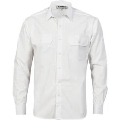 Polyester Cotton Work Shirt - Long Sleeve 3212 -Work Clothing Store 3212White