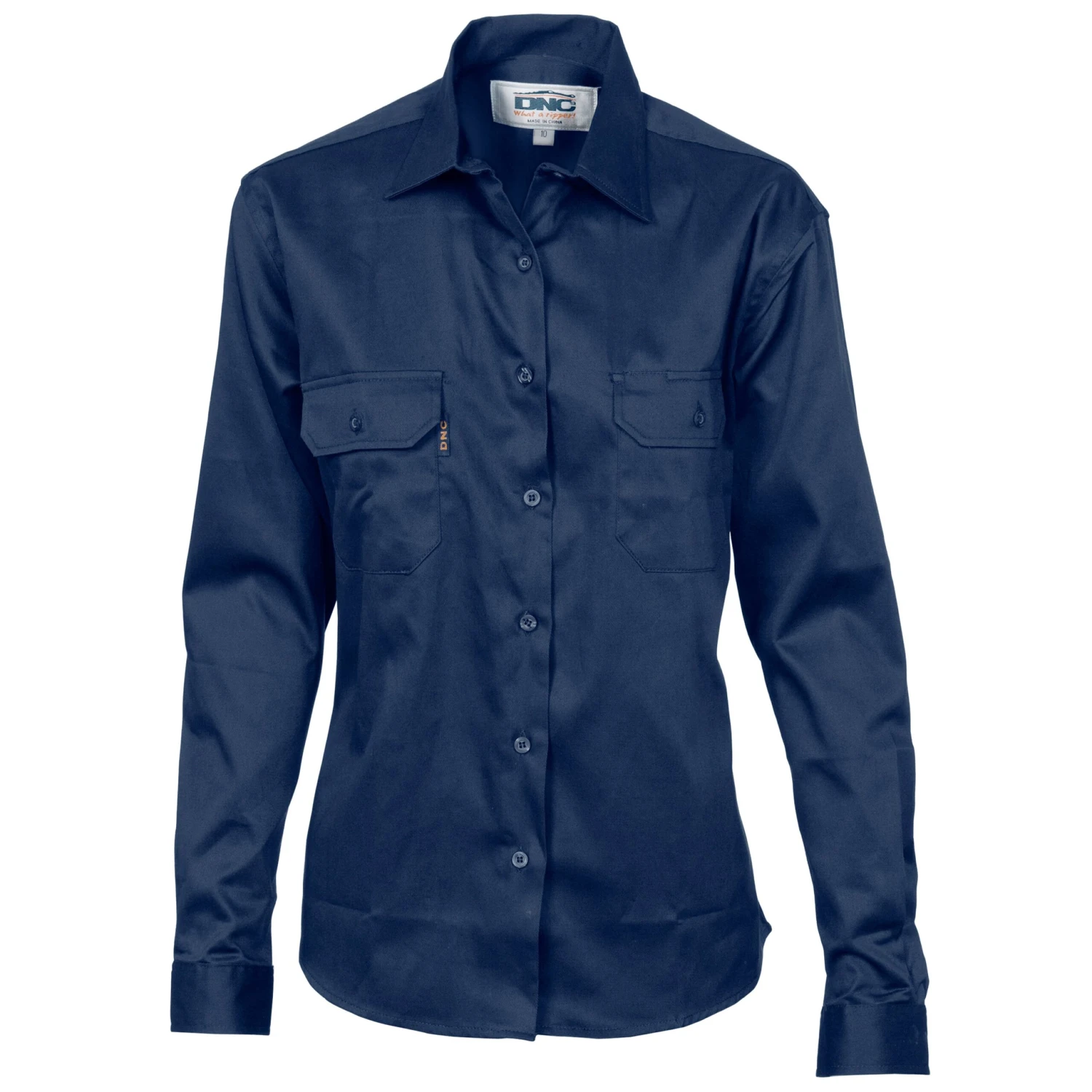 Ladies Cotton Drill Work Shirt - Long Sleeve 3232 1 Ladies Cotton Drill Work Shirt - Long Sleeve 3232