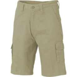 Cotton Drill Cargo Shorts 3302 -Work Clothing Store 3302 Khaki Front