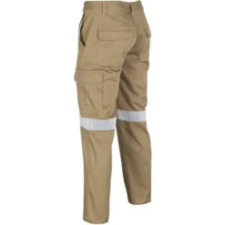 Cotton Drill Pants With 3M Reflective Tape 3319 8 Cotton Drill Pants With 3M Reflective Tape 3319 -Work Clothing Store 3319Khaki S2