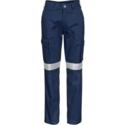Work Clothing Store 22 Ladies Cotton Drill Cargo Pants With 3M Reflective Tape 3323