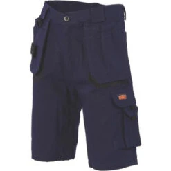 Duratex Cotton Duck Weave Tradies Cargo Shorts - With Twin Holster Tool Pocket 3336 7 Duratex Cotton Duck Weave Tradies Cargo Shorts - With Twin Holster Tool Pocket 3336 -Work Clothing Store 3336Navy