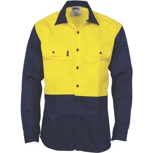 Patron Saint Flame Retardant Two Tone Drill Shirt - L/S 3406 2 Patron Saint Flame Retardant Two Tone Drill Shirt - L/S 3406 - Image 2