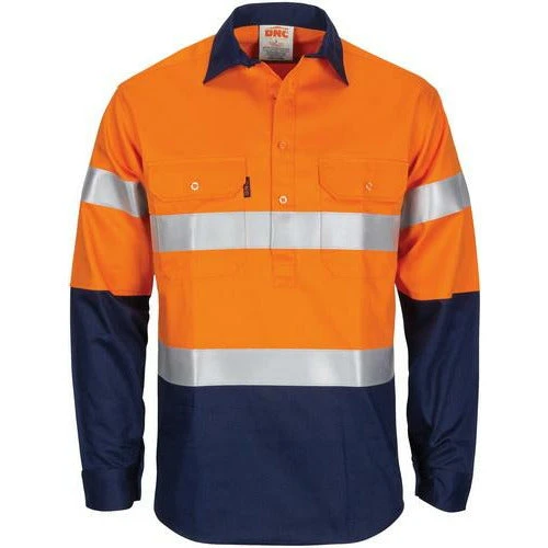 Patron Saint Flame Retardant 2 Tone Closed Front Cotton Shirt With 3M F/R Tape - L/S 3407 1 Patron Saint Flame Retardant 2 Tone Closed Front Cotton Shirt With 3M F/R Tape - L/S 3407