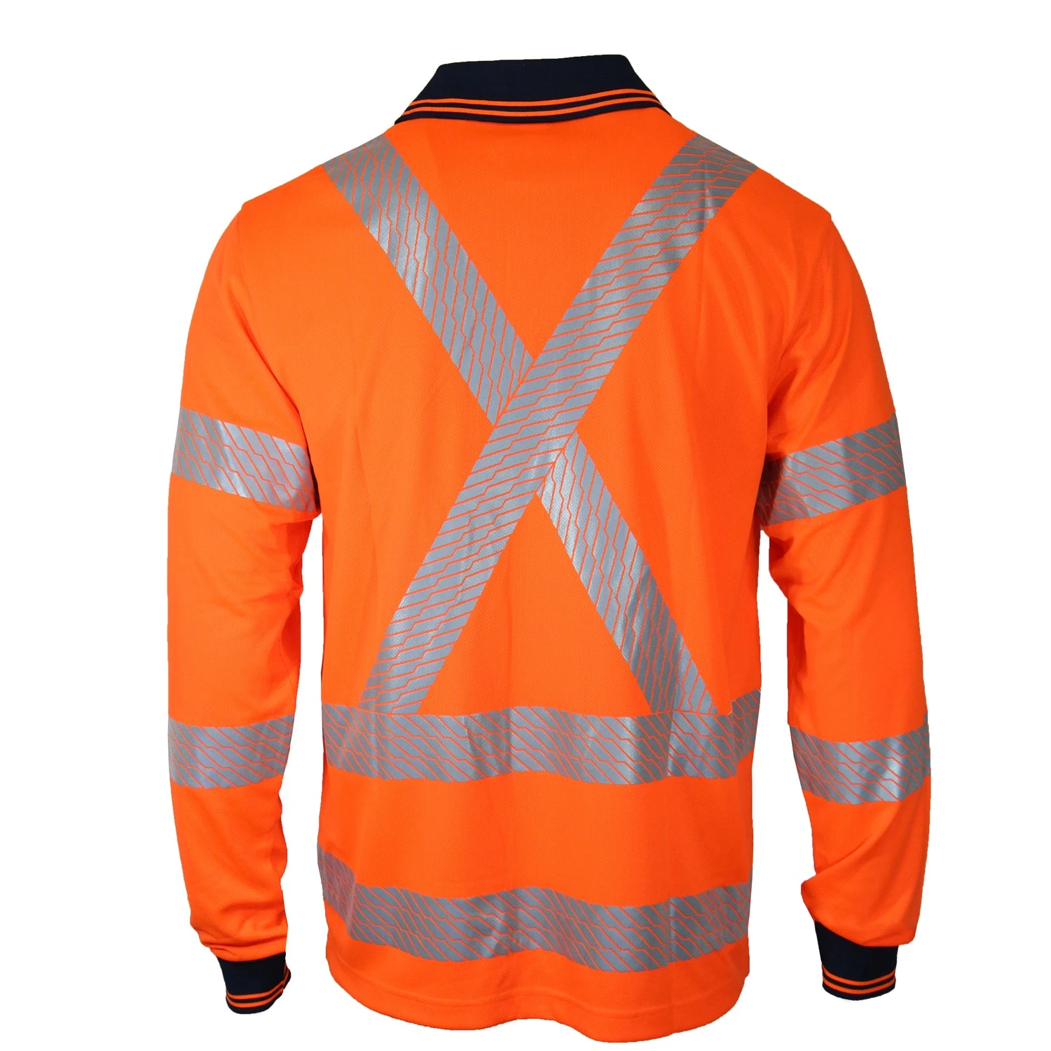 HiVis Segmented Tape X Back Polo - 3510 2 HiVis Segmented Tape X Back Polo - 3510 - Image 2