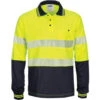 Hi Vis Segmented Tape Micromesh Polo - Long Sleeve 3513