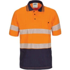 Hi Vis Segmented Tape Cotton Jersey Polo - Short Sleeve 3515