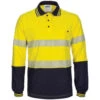 Hi Vis Segmented Tape Cotton Jersey Polo - Long Sleeve 3516