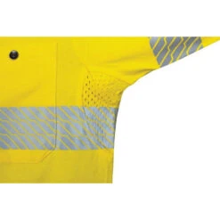 Hi Vis Segmented Tape Cotton Jersey Polo - Long Sleeve 3516 -Work Clothing Store 3516YN mesh 2