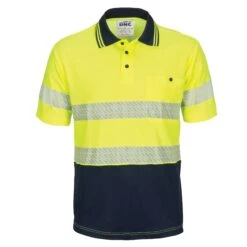 HiVis Segmented Tape Cotton Backed Polo - Short Sleeve 3517