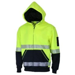 HiVis Segmented Tape Full Zip Hoodie - 3530