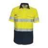 Two-Tone RipStop Cotton Shirt With CSR Reflective Tape. S/S 3587