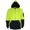 Hivis 2 Tone Full Zip Super Fleecy Hoodie 3722