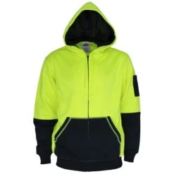 Hivis 2 Tone Full Zip Super Fleecy Hoodie 3722