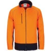 Hi Vis 2 ToneFull Zip Fleecy Sweat Shirt With Two Side Zip Pockets 3725