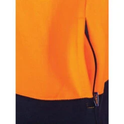 Hi Vis 2 ToneFull Zip Fleecy Sweat Shirt With Two Side Zip Pockets 3725 -Work Clothing Store 3725 Spocket 1