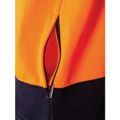 Hi Vis 2 ToneFull Zip Fleecy Sweat Shirt With Two Side Zip Pockets 3725 -Work Clothing Store 3725 Spocket 2