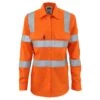 Ladies Cotton Lightweight Shirt Day/Night With CSR Reflective Tape - Long Sleeve 3742 (VIC RAIL)