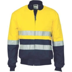 HiVis Two Tone D/N Cotton Bomber Jacket With CSR R/tape 3758