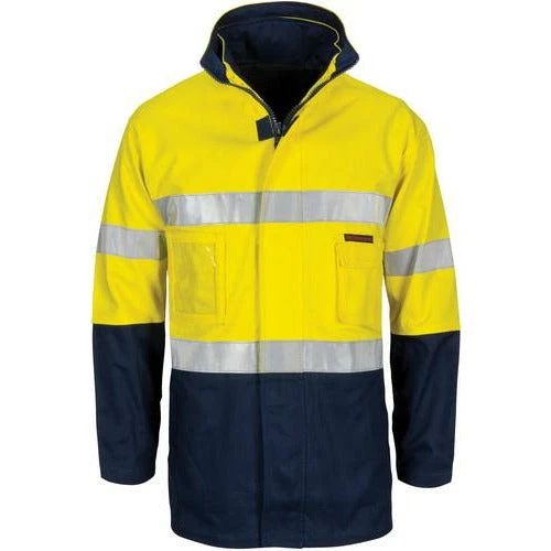 HiVis "4 IN 1" Cotton Drill Jacket With Generic R/Tape 3764 1 HiVis "4 IN 1" Cotton Drill Jacket With Generic R/Tape 3764
