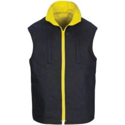 HiVis Cotton Drill Reversible Vest With Generic R/Tape 3765 -Work Clothing Store 3765 YN R