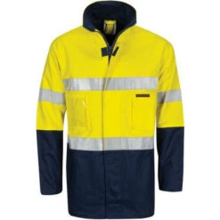HiVis "2 IN 1" Cotton Drill Jacket With Generic R/Tape 3767