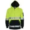 Hivis 2 Tone Full Zip Super Fleecy Hoodie With CSR Reflective Tape - 3788