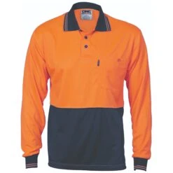 HiVis Two Tone Cool Breathe Polo Shirt Long Sleeve - 3813