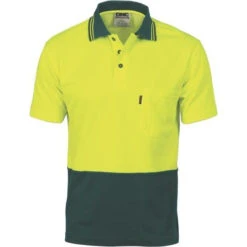 Cotton Back HiVis Two Tone Polo Shirt - Short Sleeve 3814