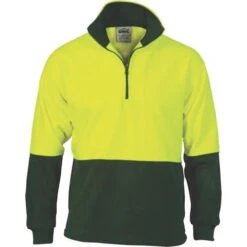 HiVis Two Tone 1/2 Zip Polar Fleece - 3825 -Work Clothing Store 3825Y G