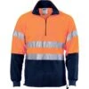 HiVis 1/2 Zip Polar Fleece W/Tape 3829