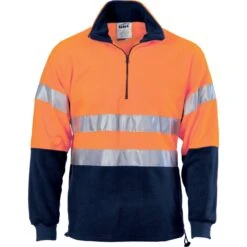 HiVis 1/2 Zip Polar Fleece W/Tape 3829
