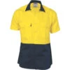 HiVis Two Tone Cotton Drill Shirt - Short Sleeve 3831