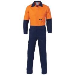 HiVis Two Tone Lightweight Cotton Coverall - 3852