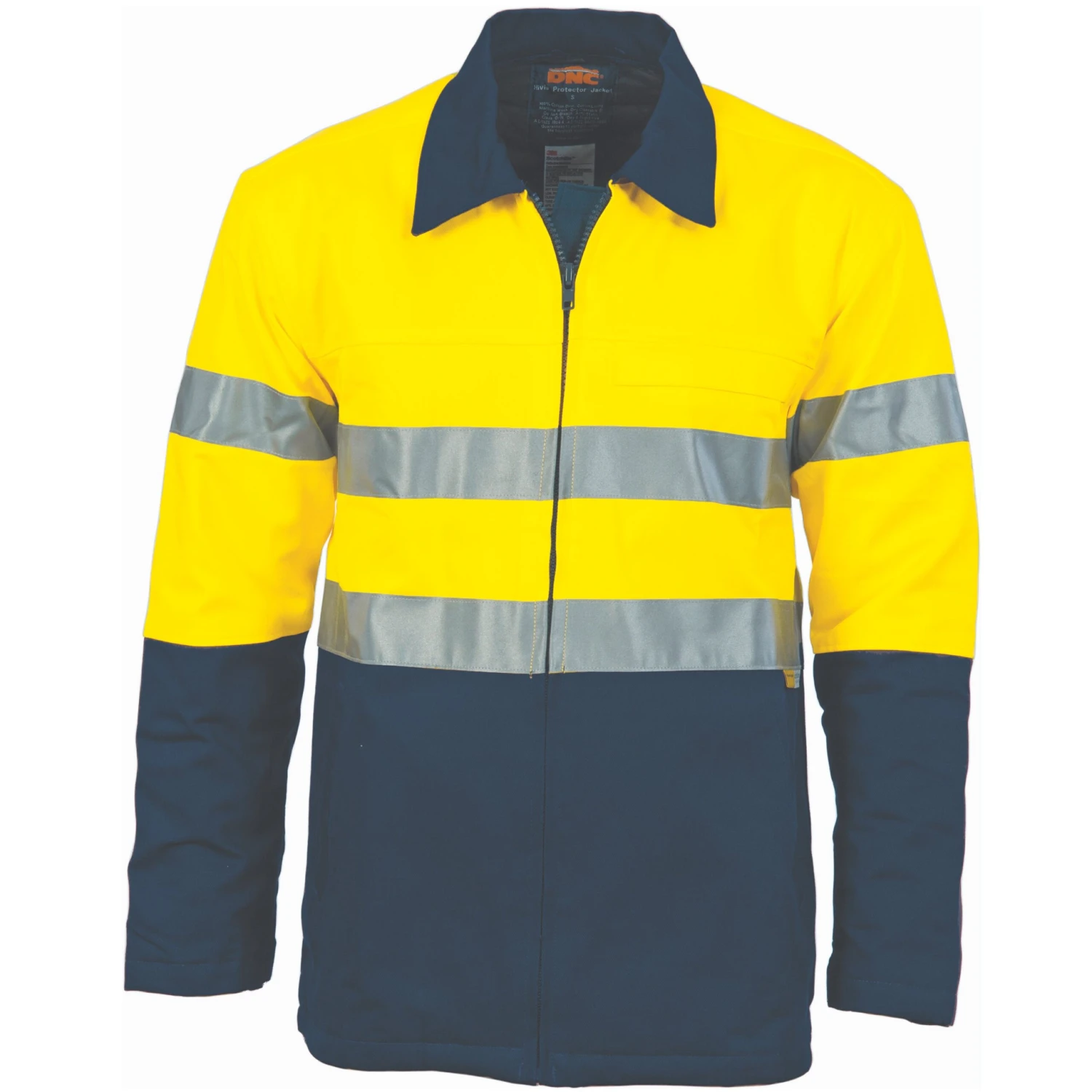 HiVis Two Tone Drill Jacket With 3M R/ Tape 3858 2 HiVis Two Tone Drill Jacket With 3M R/ Tape 3858 - Image 2
