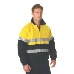 HiVis Two Tone Bluey Bomber Jacket With CSR R/Tape - 3859 5 HiVis Two Tone Bluey Bomber Jacket With CSR R/Tape - 3859 -Work Clothing Store 3859 1