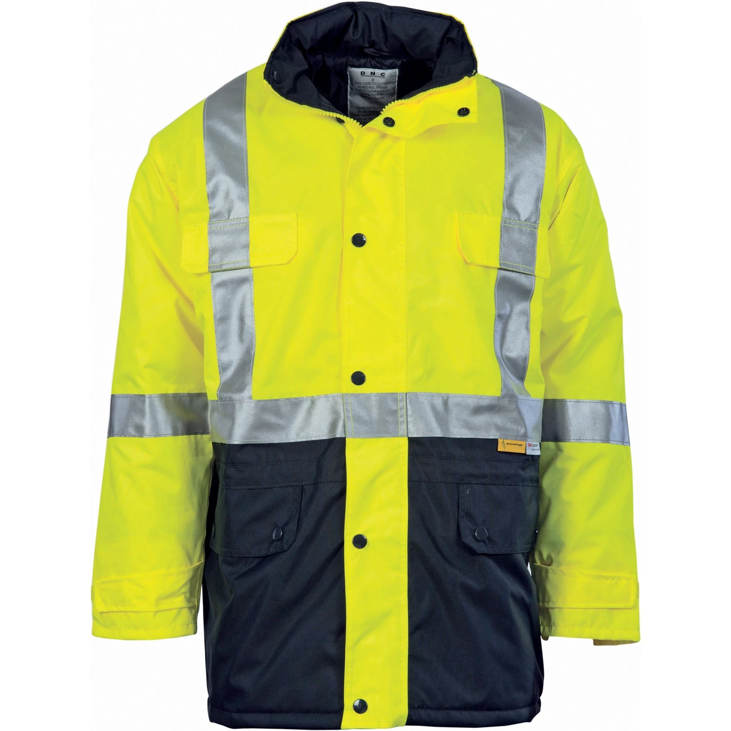 HiVis Two Tone Quilted Jacket With 3M R/Tape - 3863 3 HiVis Two Tone Quilted Jacket With 3M R/Tape - 3863 - Image 3
