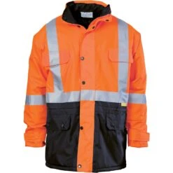 HiVis Two Tone Quilted Jacket With 3M R/Tape - 3863