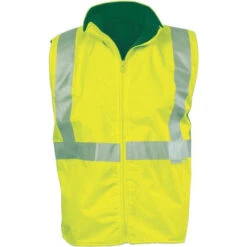 HiVis Reversible Vest With 3M R/Tape 3865 5 HiVis Reversible Vest With 3M R/Tape 3865 -Work Clothing Store 3865Y B.Greenoutside