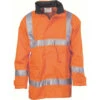 HiVis D/N Breathable Rain Jacket With 3M R/Tape - 3871