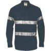 HiVis Cool-Breeze Cotton Shirt With Generic R/Tape - Long Sleeve 3967