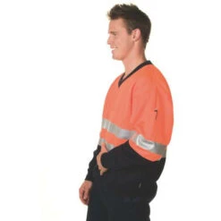 HiVis Two Tone 1/2 Zip Cotton Fleecy Windcheater 3923 -Work Clothing Store 3923Penpocket e5bc84d5 9457 4fcc 86b8 efdcd904f631