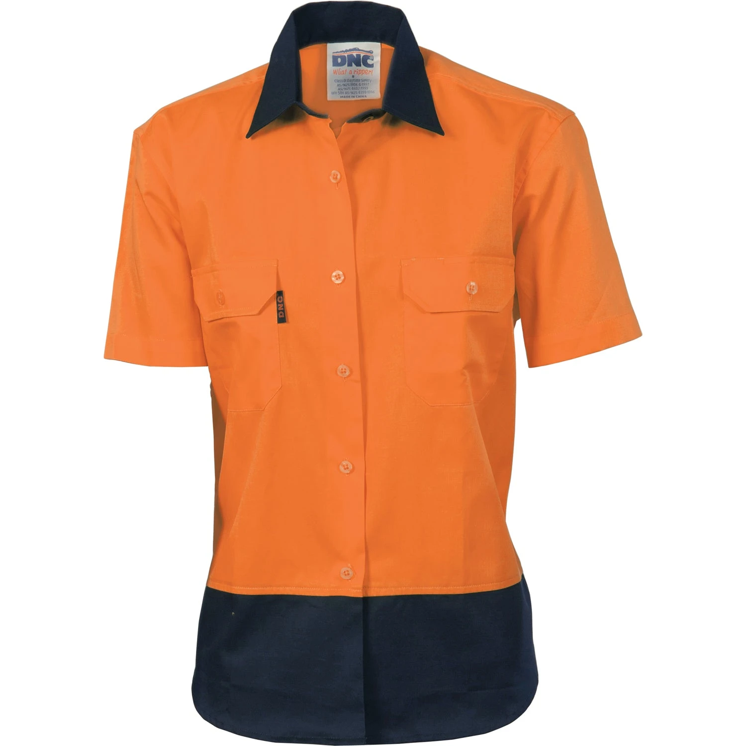 Ladies HiVis Two Tone Cotton Drill Shirt - Short Sleeve 3931 1 Ladies HiVis Two Tone Cotton Drill Shirt - Short Sleeve 3931