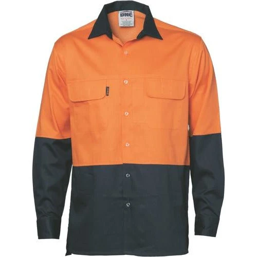 HiVis 3 Way Cool-Breeze Cotton Shirt - Long Sleeve - 3938 2 HiVis 3 Way Cool-Breeze Cotton Shirt - Long Sleeve - 3938 - Image 2