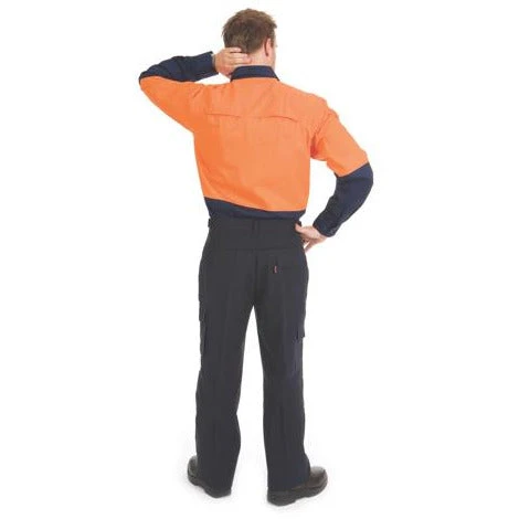 HiVis 3 Way Cool-Breeze Cotton Shirt - Long Sleeve - 3938 4 HiVis 3 Way Cool-Breeze Cotton Shirt - Long Sleeve - 3938 - Image 4