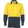 HiVis 3 Way Cool-Breeze Cotton Shirt - Long Sleeve - 3938
