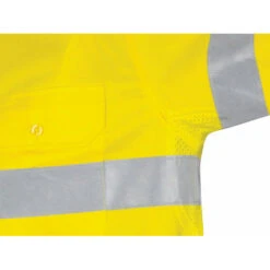 HiVis Cool-Breeze Cotton Shirt With Generic R/Tape - Long Sleeve 3967 -Work Clothing Store 3967Y mesh