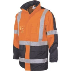 HiVis 2 Tone Cross Back D/N “2 In 1” Contrast Rain Jacket 3993