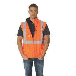 HiVis Cross Back Day/Night “4 In 1” Zip Off Sleeve Reversible Vest 3994 -Work Clothing Store 3994 08